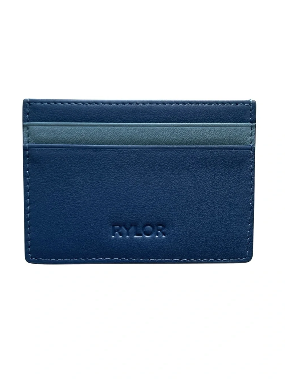 RYLOR Navy Heritage Stripe Card Holder w Authenticity Card